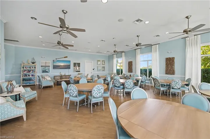 clubhouse dining/social area.