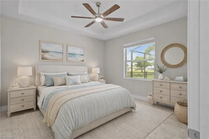 Master Bedroom.  Virtual Rendering.