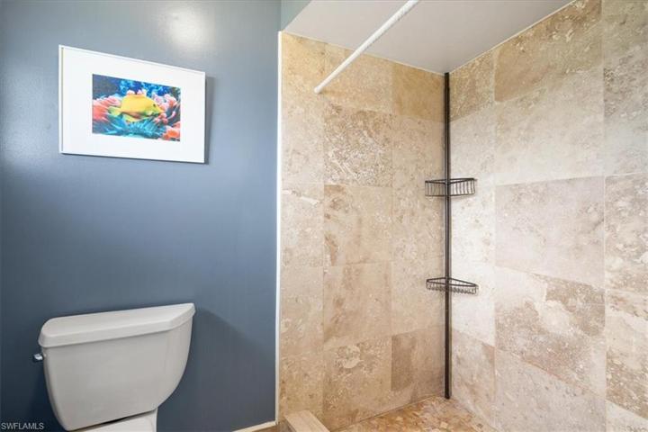 Remodeled master bath includes HUGE shower.