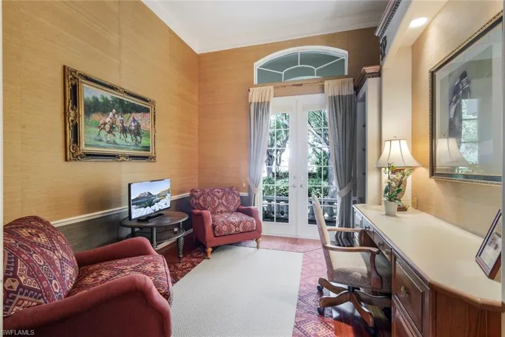 Office/Den w. French Doors to Front Porch