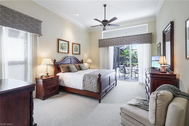 Spacious Owner's Suite w. Sliders to Lanai
