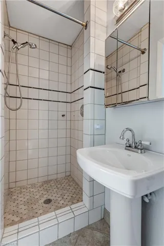 Bathroom featuring a stall shower