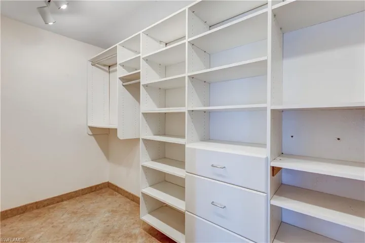 View of walk in closet