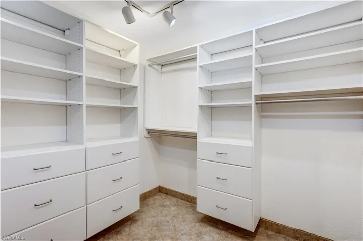 View of walk in closet