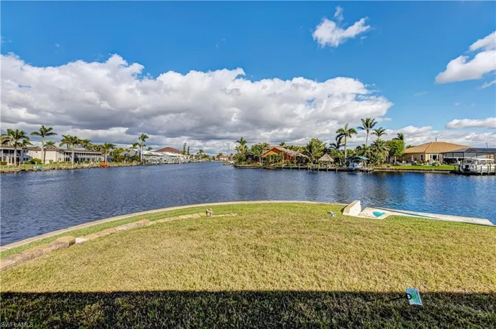Water view with a residential view
