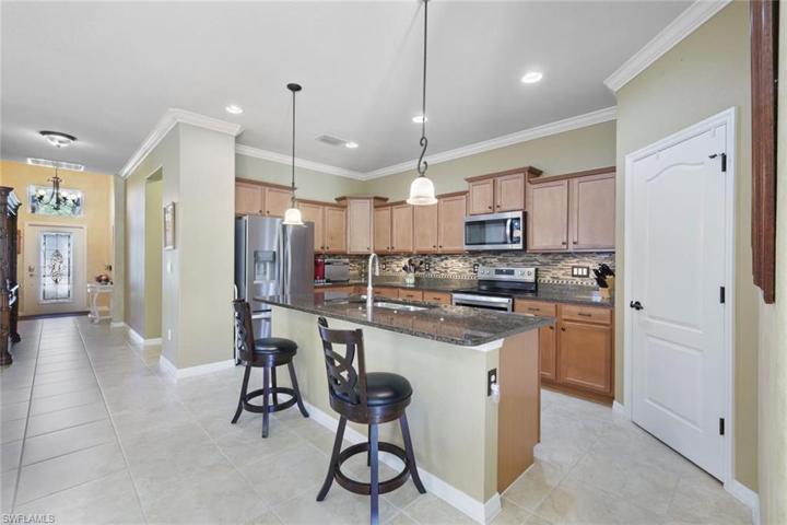 Modern and spacious kitchen with plenty of storage.