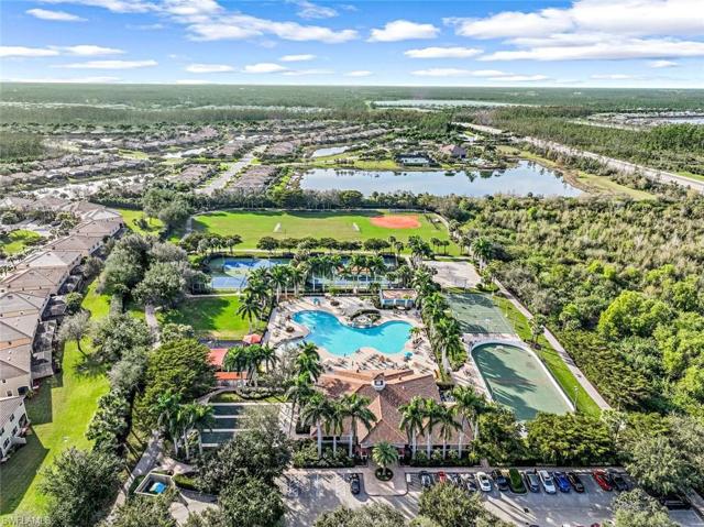 Aerial view of amenity center.