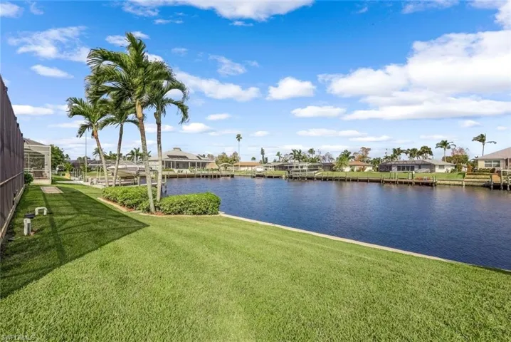 Water view of almost 200' wide canal