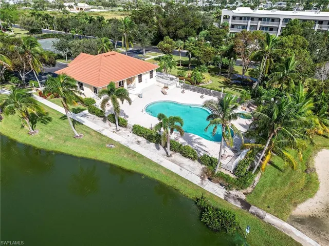 Bird's eye view of a pool