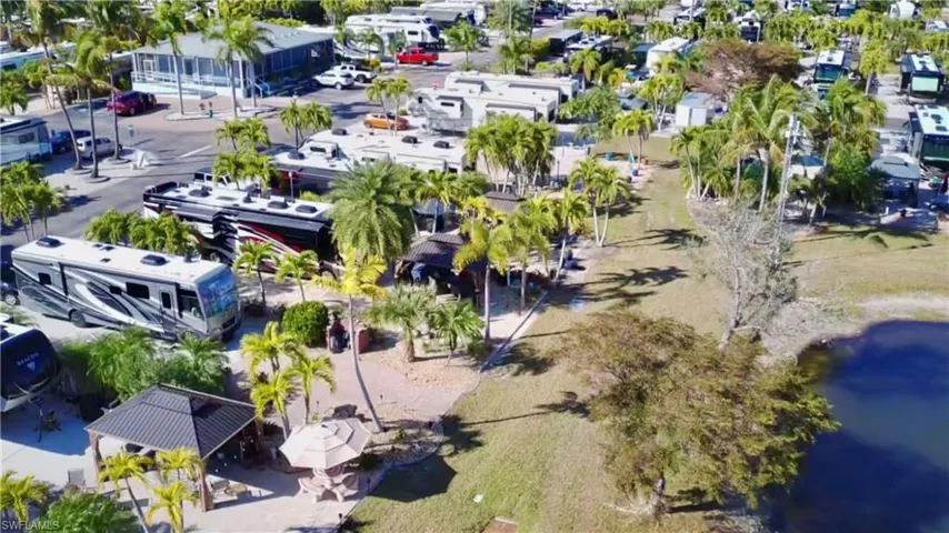 Drone / aerial view of a large body of water
