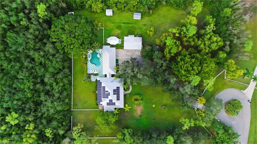 Bird's eye view of a pool area - Virtually Edited Image