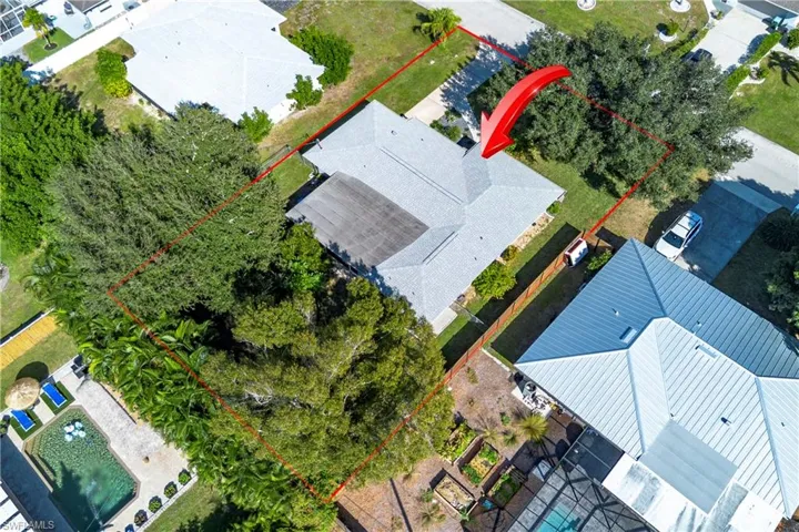 View of property location with property parcel outlined