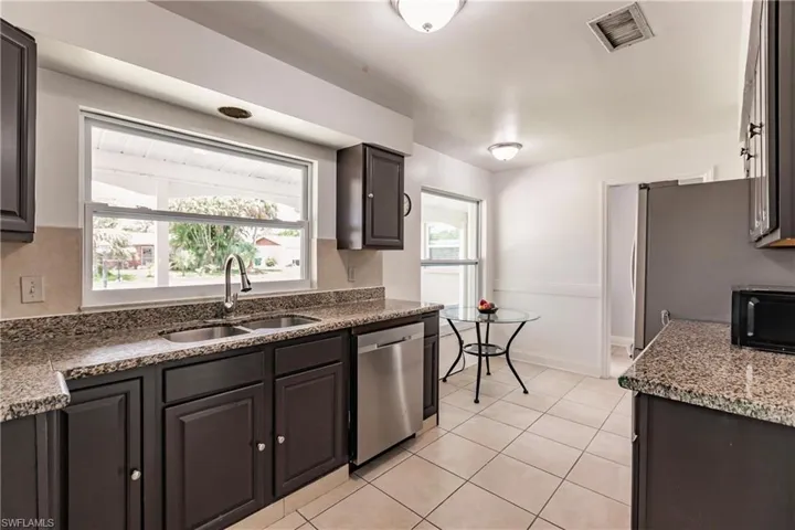 Stainless steel refrigerator and dishwasher