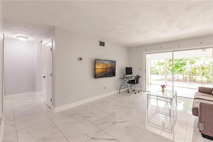 Large format tiled living room