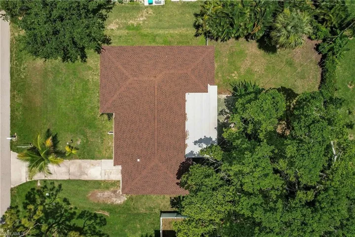 Birds eye view of property