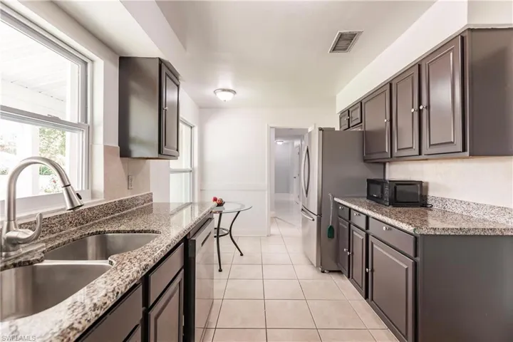 Galley kitchen with plenty of storage