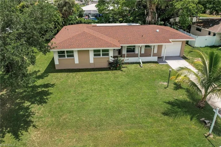 Birds eye view of property