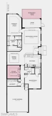 Additional Highlights Include: Study in place of flex, double doors at study, tray ceiling at primary suite, great room, dining room, and study, and extended screened patio.
