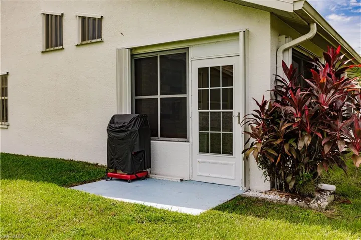 Entrance to property at back of structure.