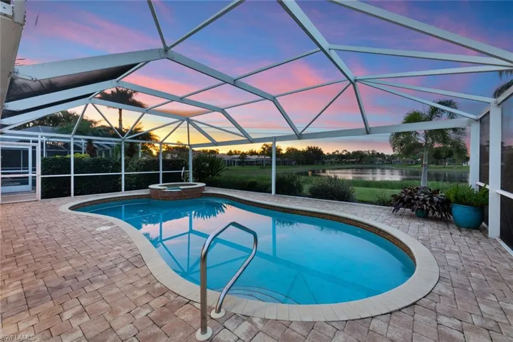 Enjoy the sunset from the pool