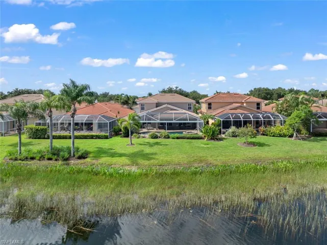 Aerial view of rear of home