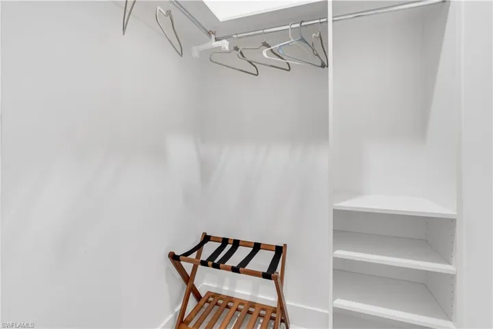 View of walk in closet