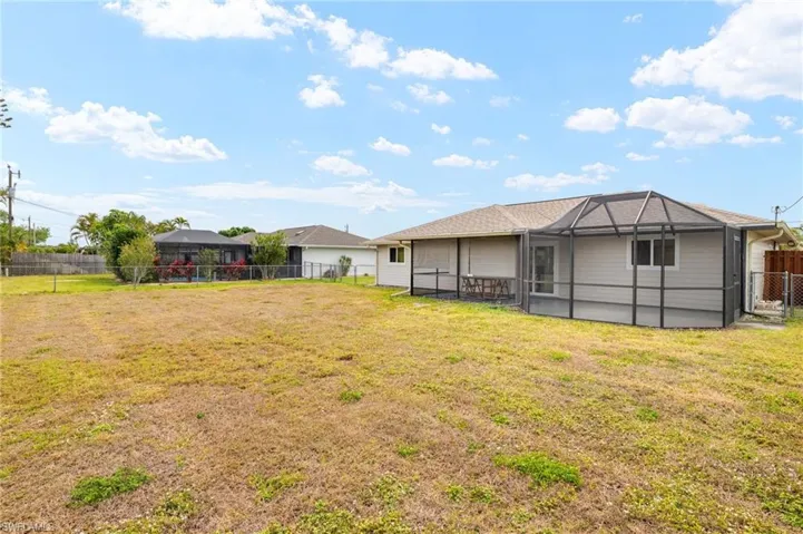 Large Backyard with plenty of space for a pool