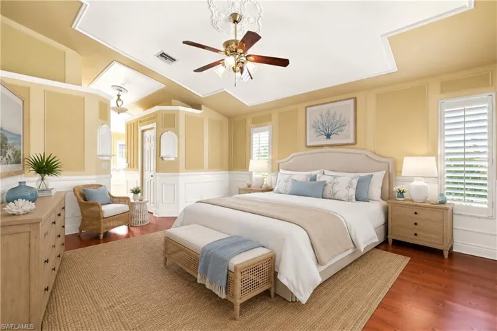 Master bedroom virtually staged