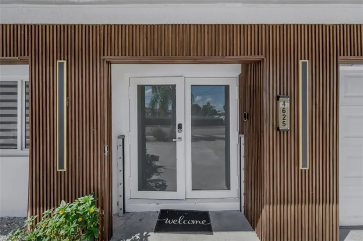 View of exterior entry with french doors