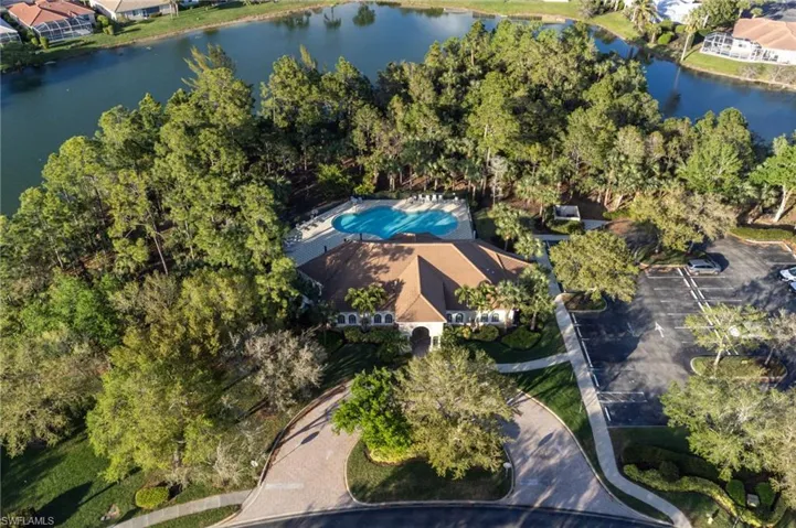 Drone / aerial view of a large body of water