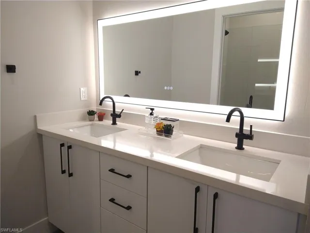 Bathroom featuring vanity