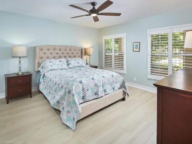Guest bedroom, privately tucked away on the western side of the home.