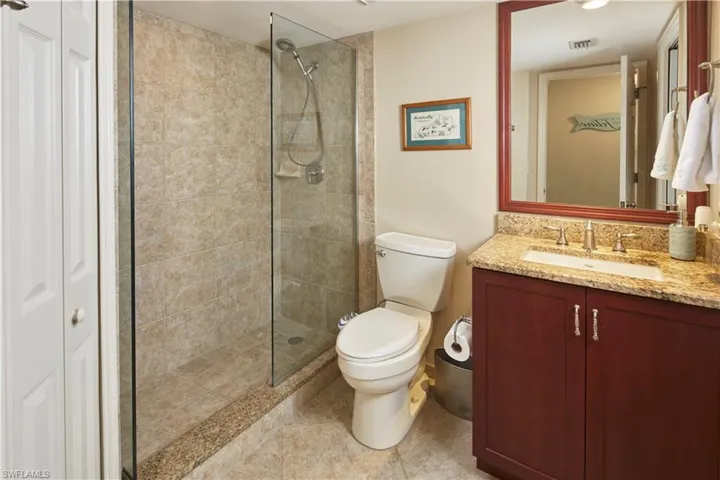 Guest bath with walk in shower.