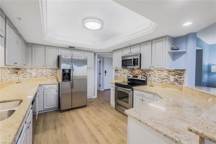 Wow! This kitchen has it all so much ample counter space for meal preparation.