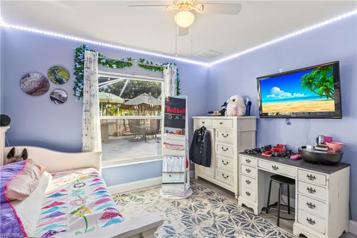 Third bedroom with a great view out to the pool/lanai.