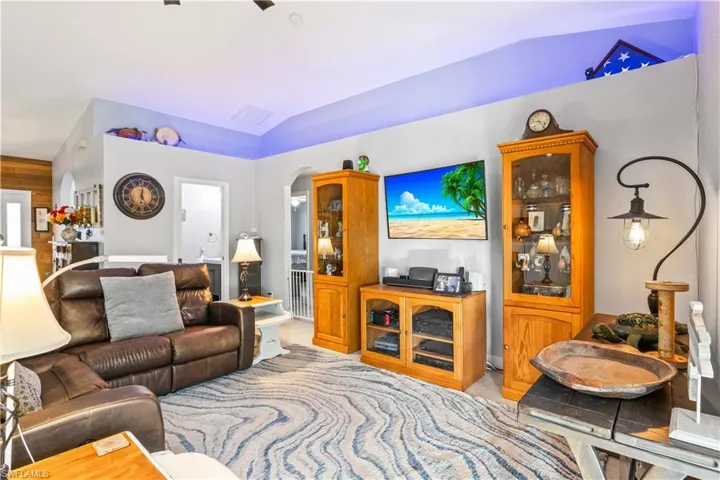 The great room provides an inviting space to gather