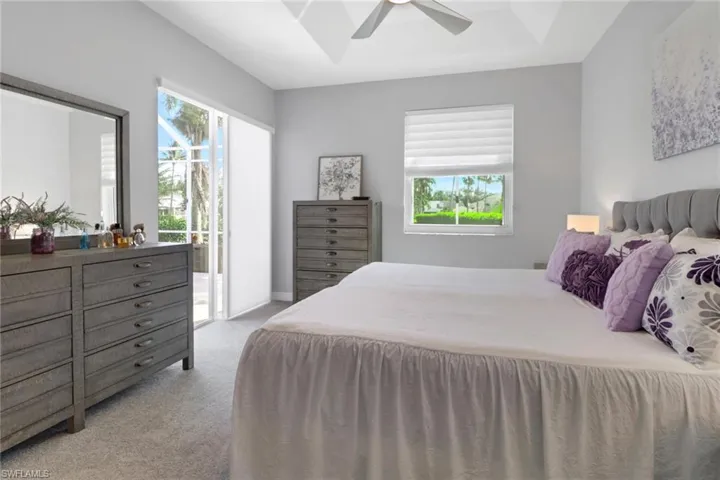 Bedroom showing a clear view to lanai