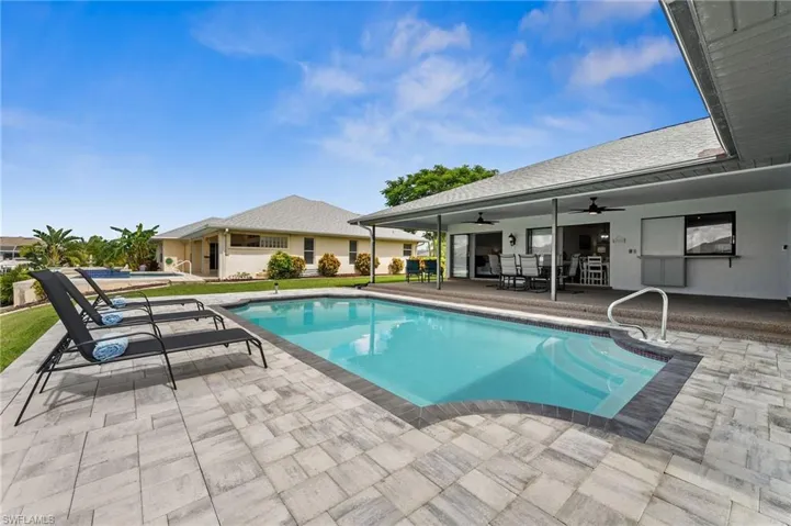 New patio paver pool deck