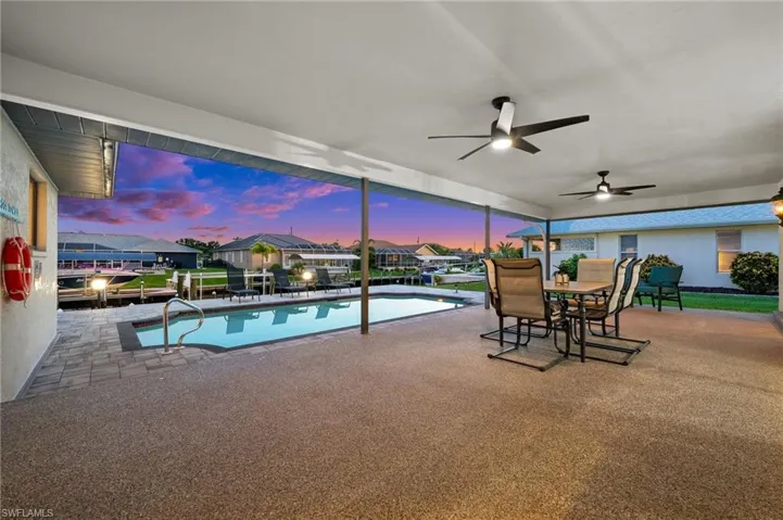 Lanai in the evening