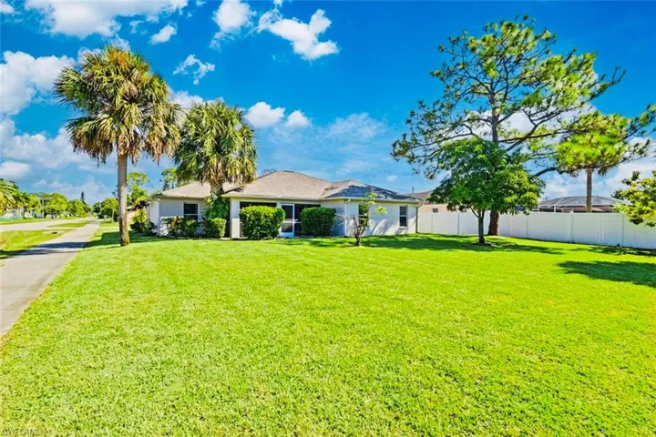 Large corner back yard