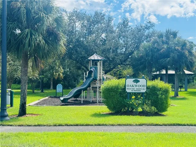 Communal Playground and Pavillion with adjacent trail