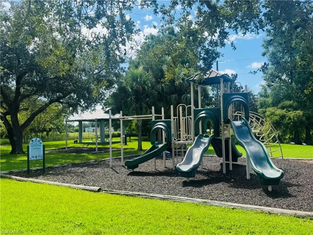 Communal Playground and Pavillion with adjacent trail
