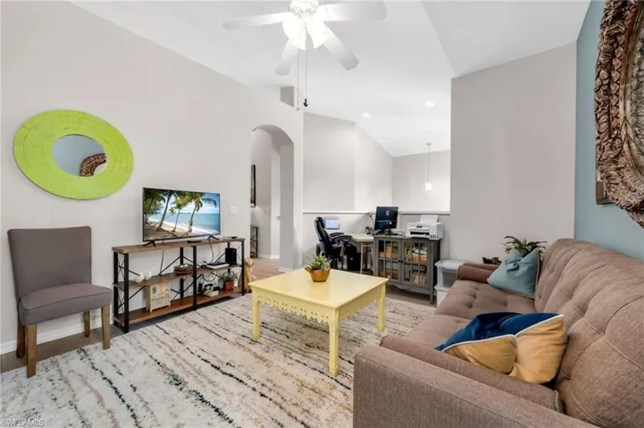A versatile second living area ideal for family gatherings, office, or playroom.