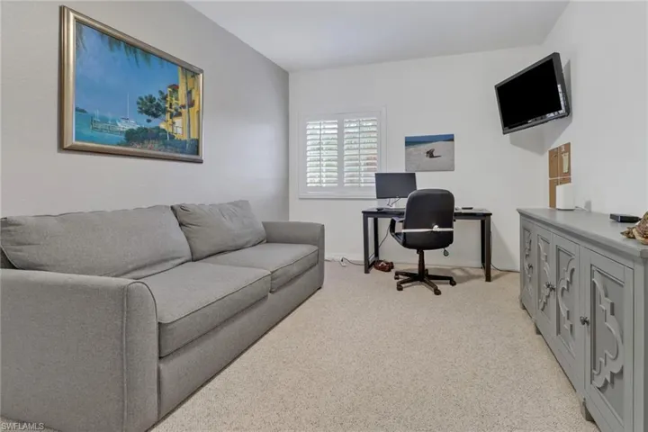 View of carpeted office space