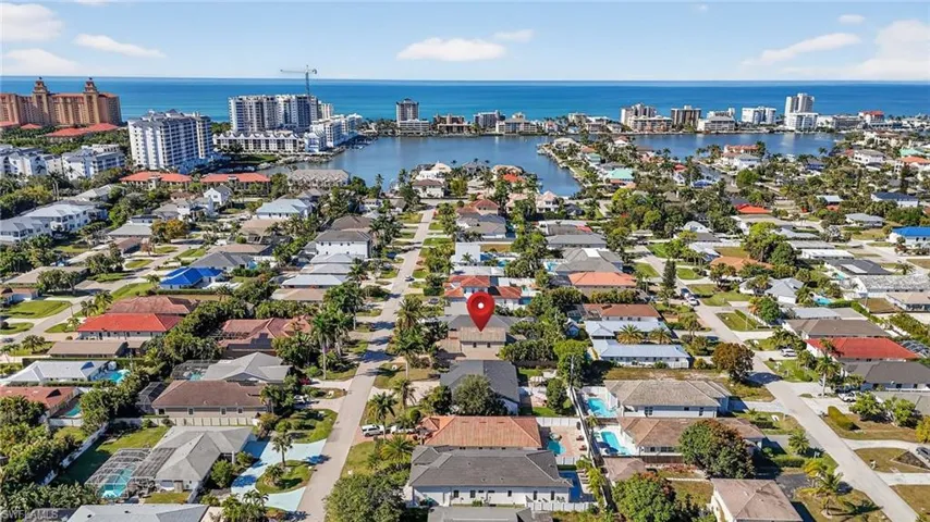 View of urban area with a nearby body of water and nearby suburban area