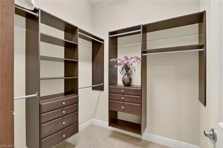 View of walk in closet