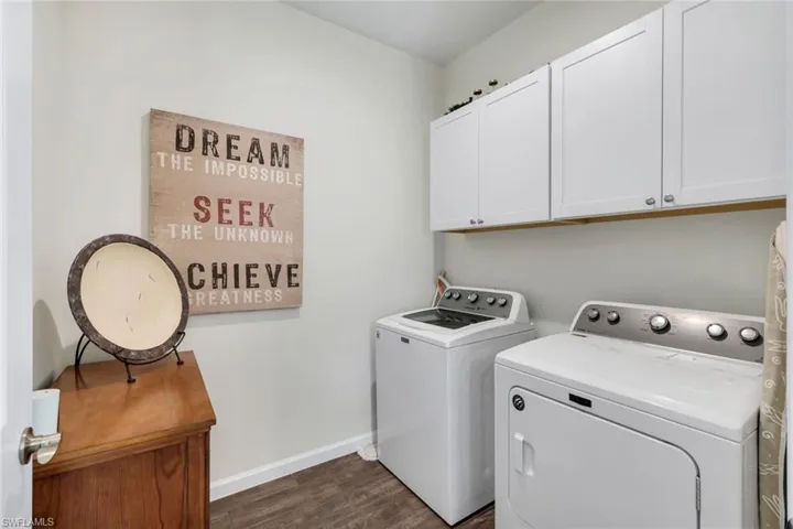 Spacious laundry with extra storage
