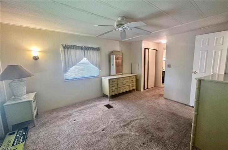 Master Bedrom with large walk-in closet & additional closet.
