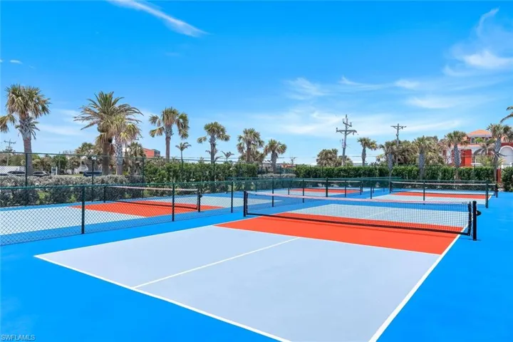 View of tennis court