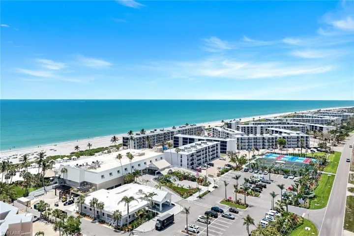 Drone / aerial view of unending shoreline